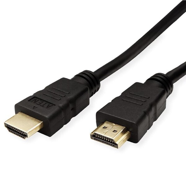 Aten High Speed True 4K HDMI Black Cable with Ethernet 1m (2L-7D01H)
