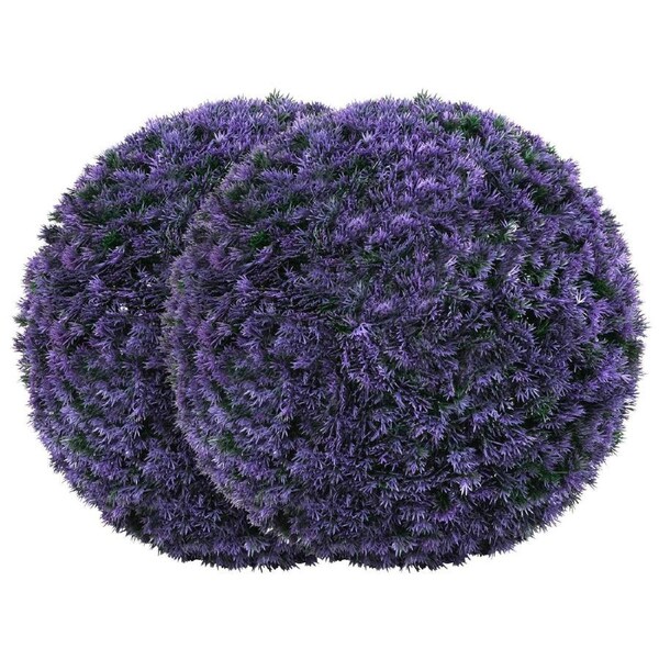 Giantex 2PCS 38cm Faux Lavender Decorative Balls Boxwood Topiary Artificial Plant Indoor Outdoor