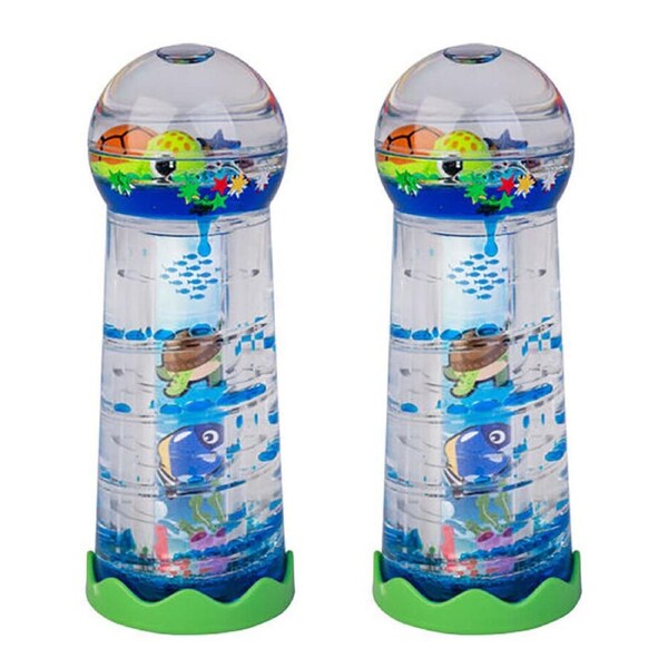 2PK Aquaworld Liquid Timer Kaleidoscope Turtle Sensory Relax Desk Toy Decor 13cm