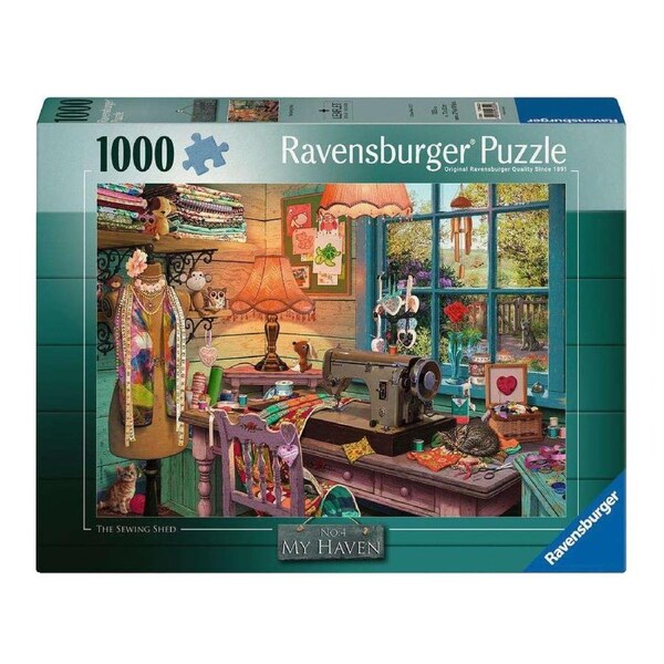 Ravensburger My Haven No.4 The Sewing Shed 1000 Piece Jigsaw Puzzle