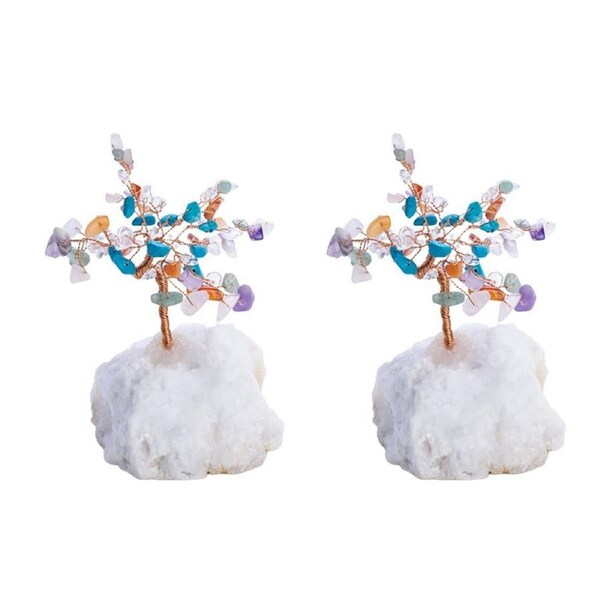 2PK Wishstone Gemstone Calming Gemtree Large Mix Wellness Stone Collection