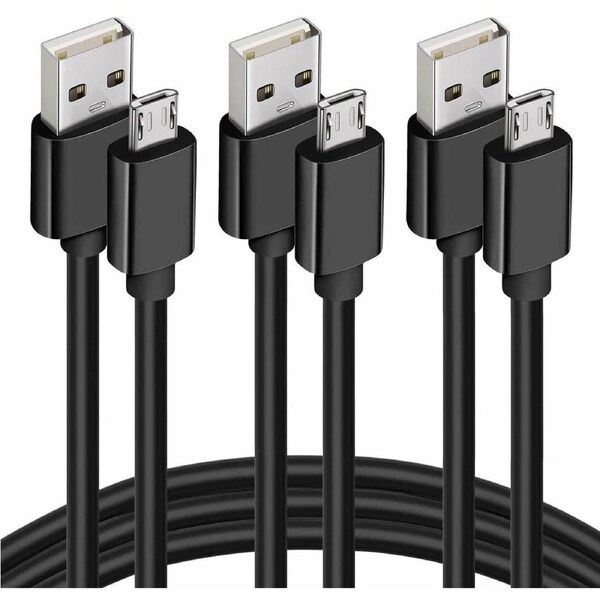 Micro USB Cable [3 PACK] 1M Fast Charging Charger Long Cord For Android Samsung Galaxy S7 S6 S5 Sony LG