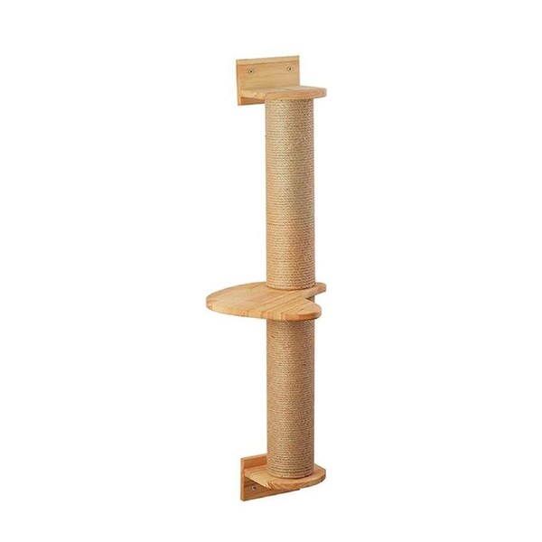 Cat Climbing Frame Wall Post Flax Rope Scratcher Hanging Toy Furniture Kittens