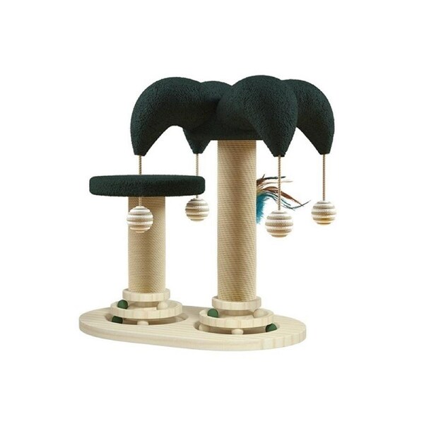 Cat Scratching Post Toy Turntable Climbing Frame Board Interactive Furniture