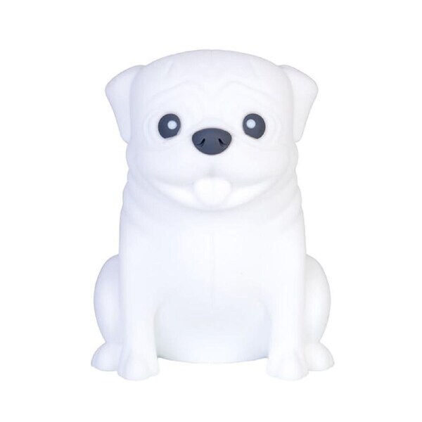 Lil Dreamers Silicone Touch Led Lamp Light Kids Bedroom Decor White Pug