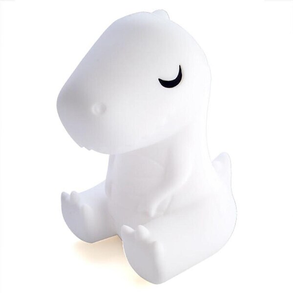 Lil Dreamers Silicone Touch Led Lamp Light Kids Bedroom Decor White T-Rex