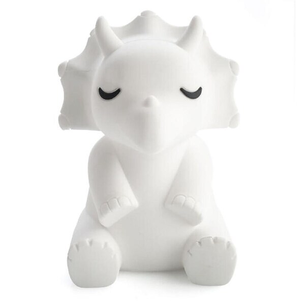 Lil Dreamers Silicone Touch Led Lamp Light Kids Room Decor White Triceratops