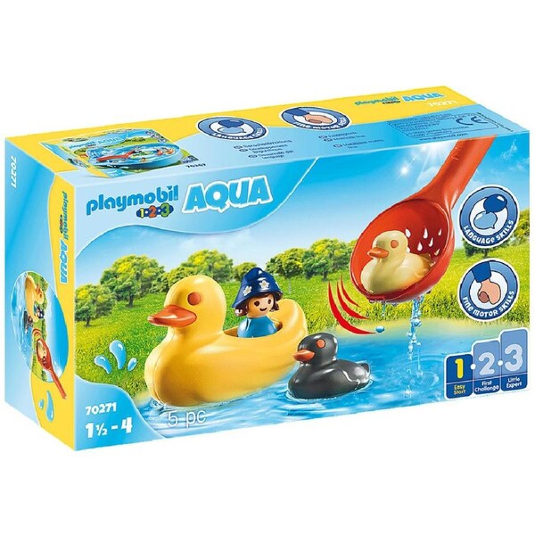 Playmobil 1.2.3 Aqua Duck Family Playset 5pc 70271