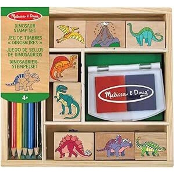 Melissa & Doug Wooden Dinosaurs Stamp Set