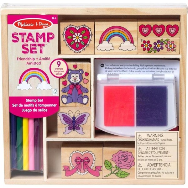 Melissa & Doug Wooden Friendship Stamp Set