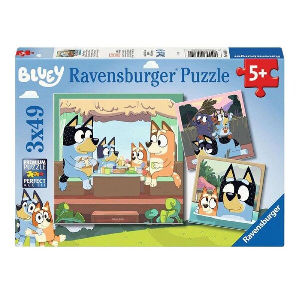 Ravensburger Bluey 3 x 49 Piece Jigsaw Puzzle
