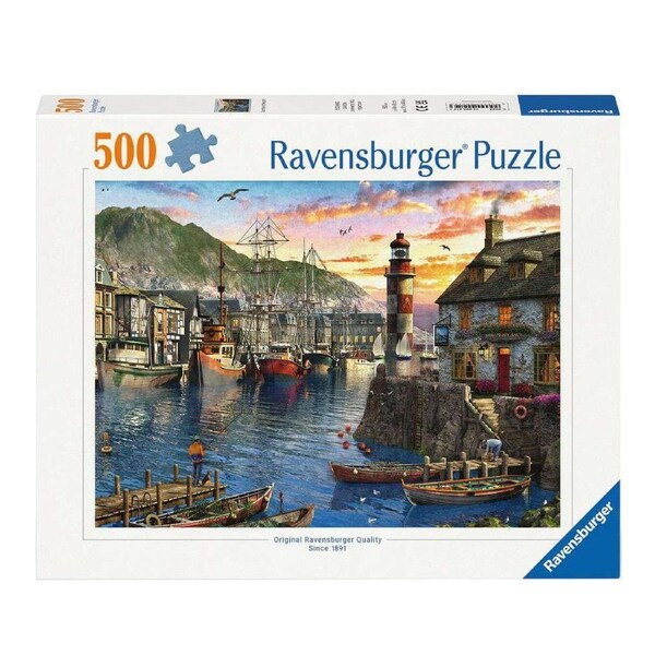 Ravensburger Sunrise at the Port 500 Piece Jigsaw Puzzle