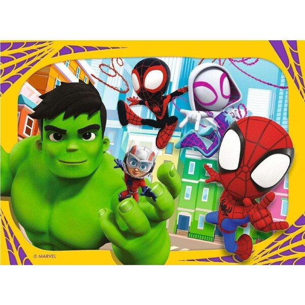 Ravensburger Spidey and His Amazing Friends 4 in A Box 12, 16, 20, 24 Piece Jigsaw Puzzle