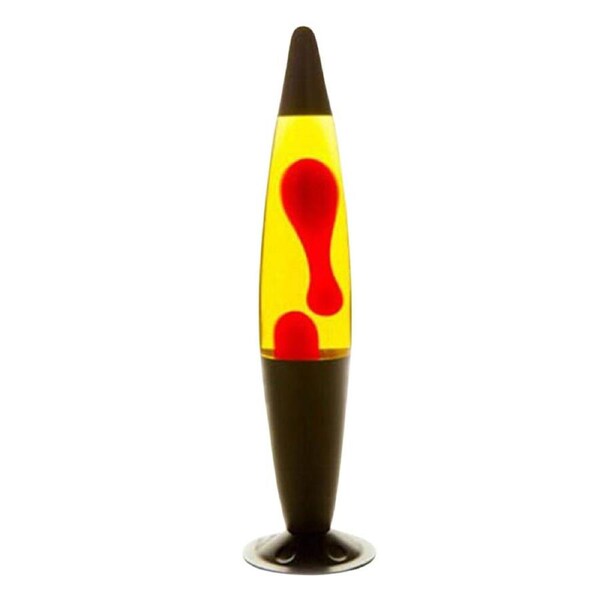MDI Peace Motion Lamp Lava Bedroom Night Light 10x41cm Black/Red/Yellow