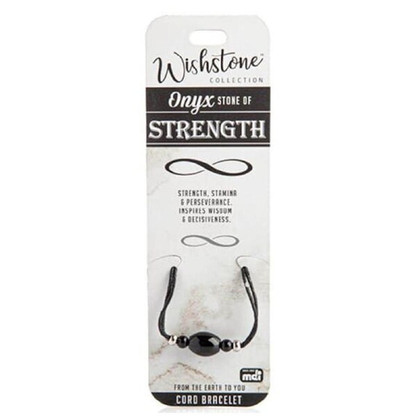 Wishstone Onyx Cord Bracelet Stamina & Perseverance Accessories Women Black