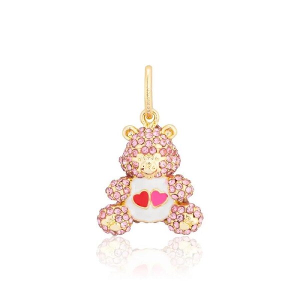 Couture Kingdom - Care Bears - Love-A-Love Bear Crystal Charm Gold