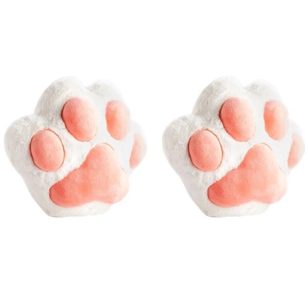2PK Furever Pets Paw Cushion Fluffy Faux Fur Plush Soft Toys 25x22cm Assorted