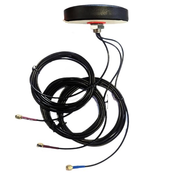 RF Outlet GPS and 4G LTE MIMO Combo Antenna circular shape Screw SMA male 700MHz included
