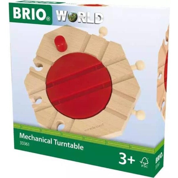 Brio World - Wooden Train Tracks Mechanical Turntable