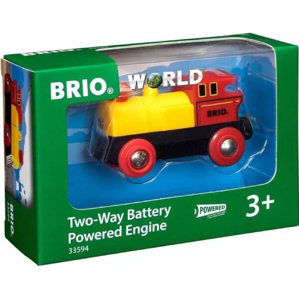 Brio World - Two-way Battery Powered Toy Train Engine for Wooden Railway Set