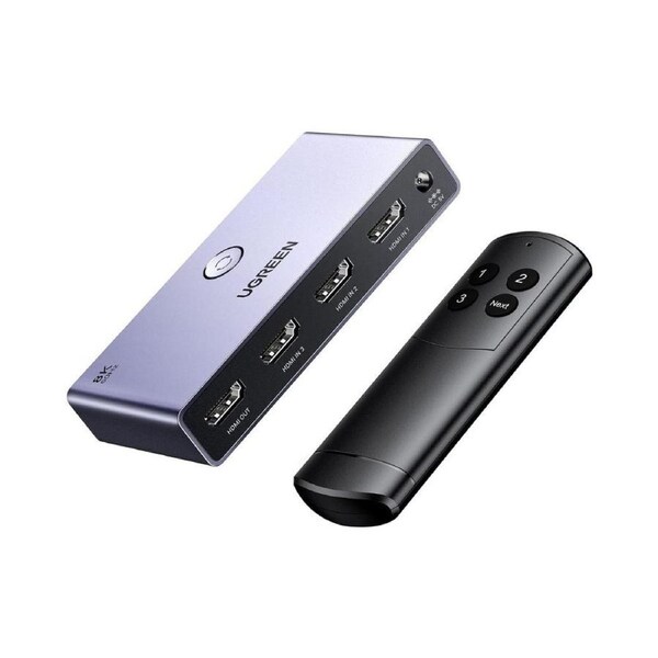 UGREEN HDMI 2.1 Switch 3 In 1 Out with Remote 8K
