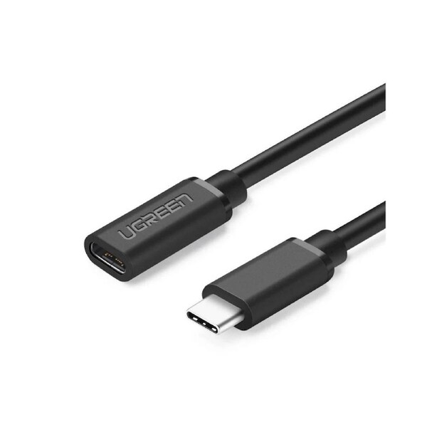 UGreen USB C 3.1 Extension Cable 0.5m Black Fast Charging & 4K Video Suppo