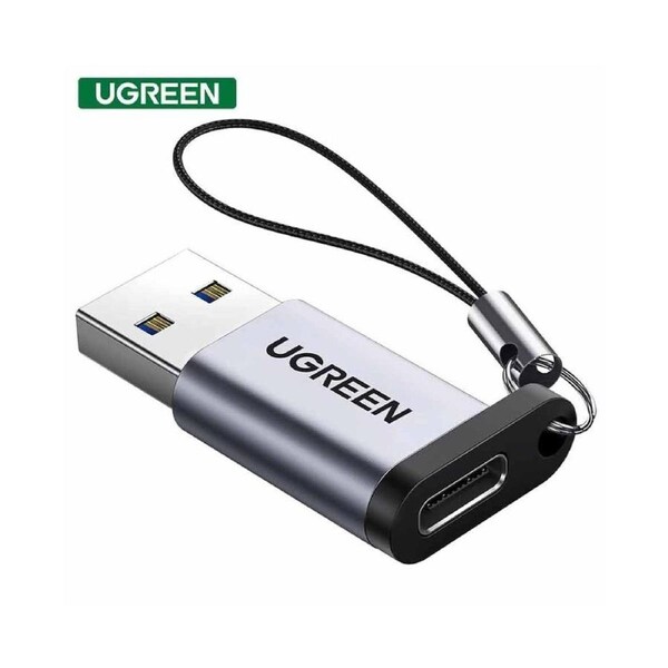 UGreen USB 3.0 to USB C Adapter M/F 5Gbps Data Transfer 3A Charging Gray