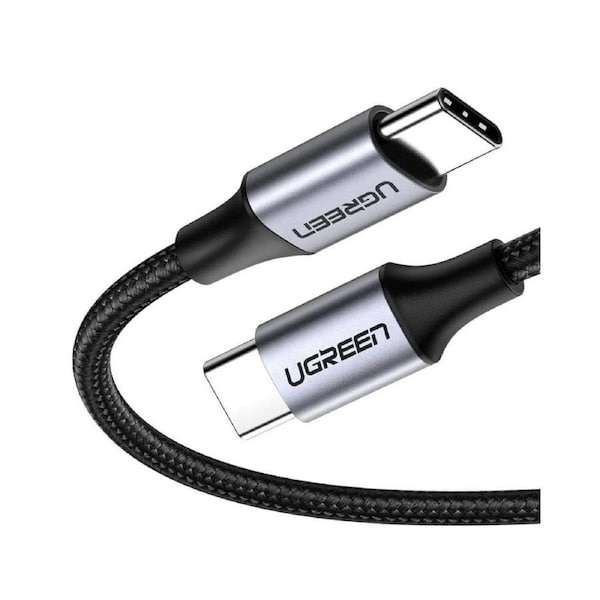UGreen 60W USB C 2.0 Male to Male 3A Data Cable 2M Gray Black
