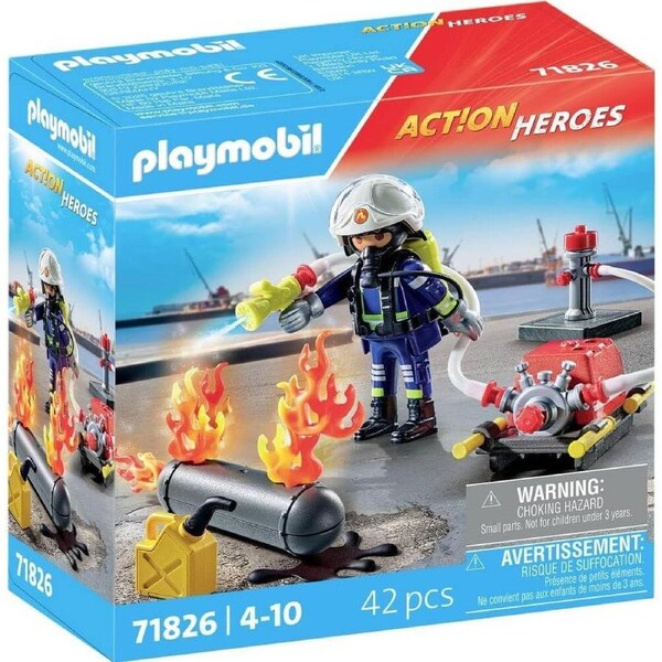 Playmobil Action Heroes - Firefighter with Water Pump