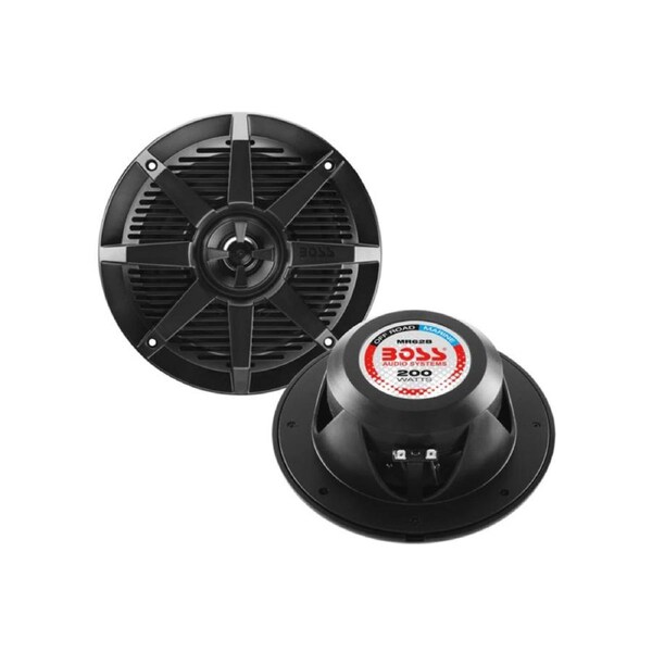 Boss Audio MR62B 6.5" 2-Way 200W Marine Full Range Speakers - Black