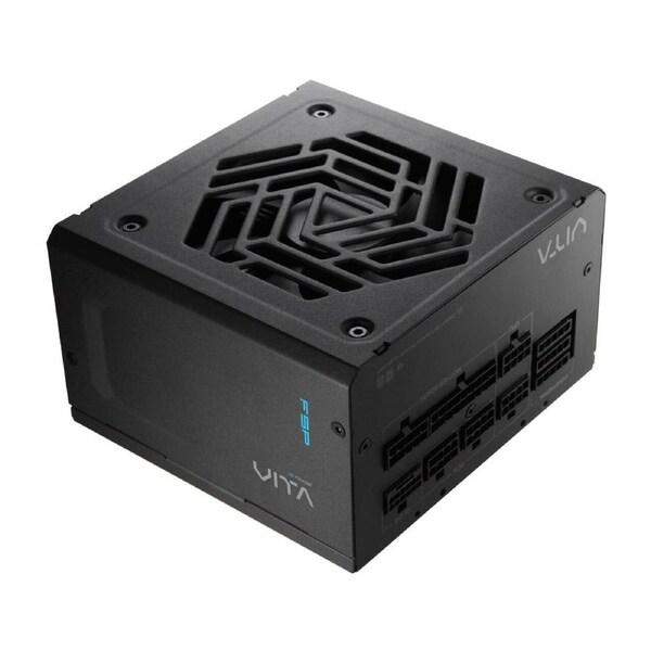 FSP 750W VITA GM ATX 3.1 GOLD MODULAR BLACK PSU supports PCIe 12V-2x6 features Gold certification LLC Resonant-converter Topology Japanese capacitors