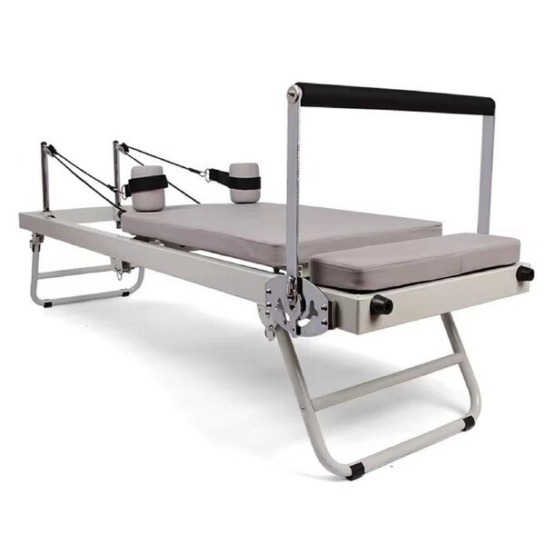 Pilates Reformer Foldable Pilates Machine Core Pilates Bed Max Load 120kg with Adjustable Resistance Fit Various Heights for Home Gym Workouts Save Space