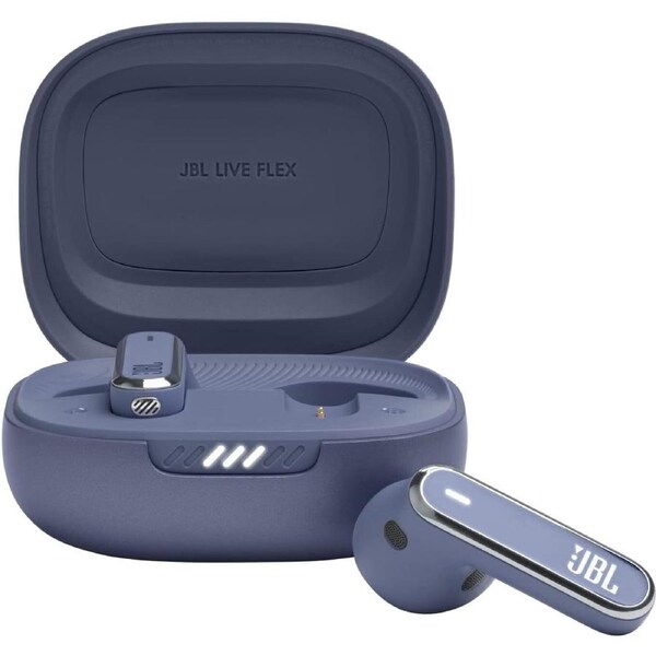 JBL Live Flex True Wireless Noise Cancelling Earbuds - Blue