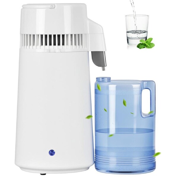 Advwin 6L Water Distiller, Countertop Distilled Water Maker Machine, Remove Fluoride & Hardness Water Distillation Machine, Stainless Steel Distiller for Home Use