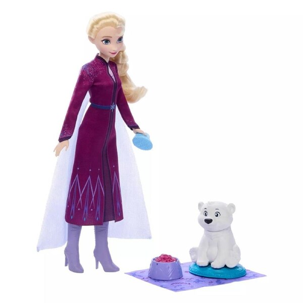 Disney Frozen Animals of Arendelle Elsa and Bear Cub Doll Set