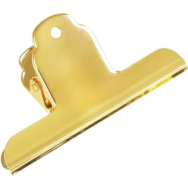 JOYBUY 2 Pack Gold Bulldog Paper Clips