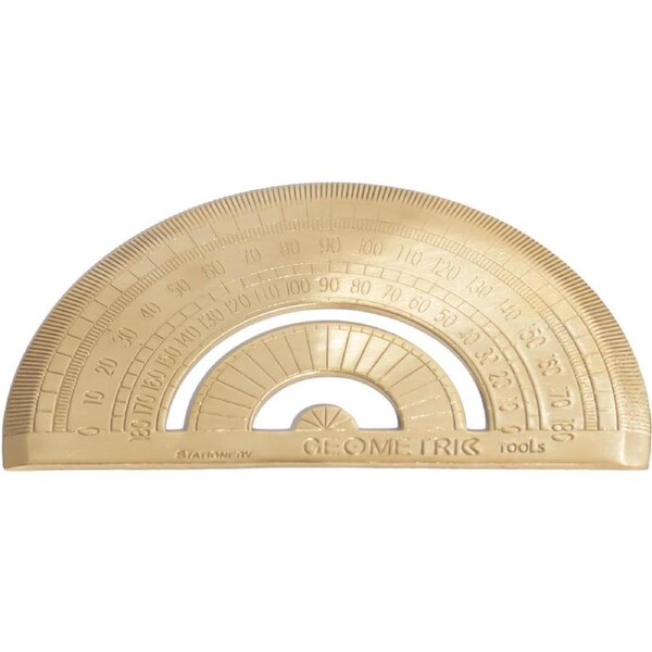 JOYBUY Brass Protractor Ruler for Students