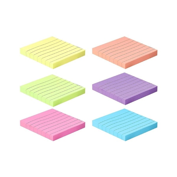 JOYBUY 6 Sets Sticky Note Pads Multicolor
