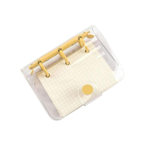 JOYBUY PVC Grid Line Pocket Notebook Yellow | Woolworths