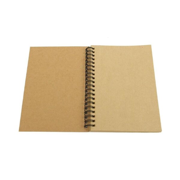 JOYBUY Retro Kraft Spiral Sketchbook Notebook