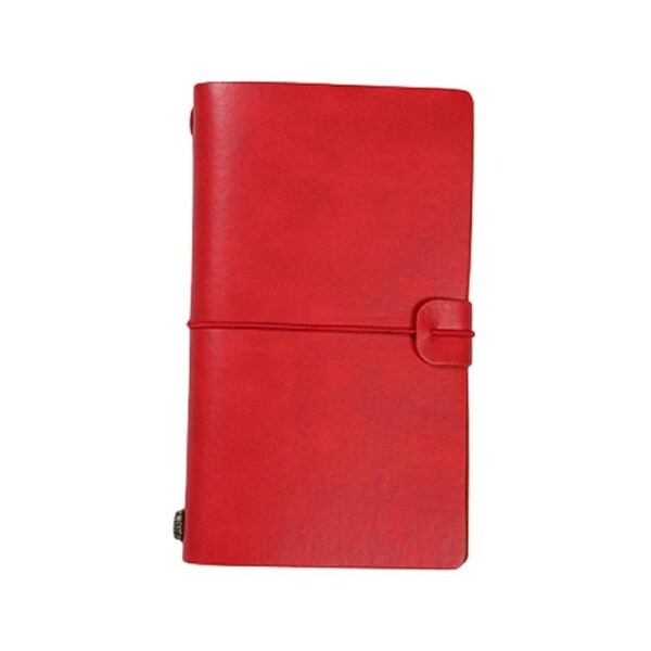 JOYBUY Traveler Journal Loose-leaf Notebook-M Red
