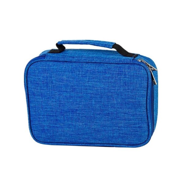 JOYBUY Large Capacity Zipper Pencil Case-Blue