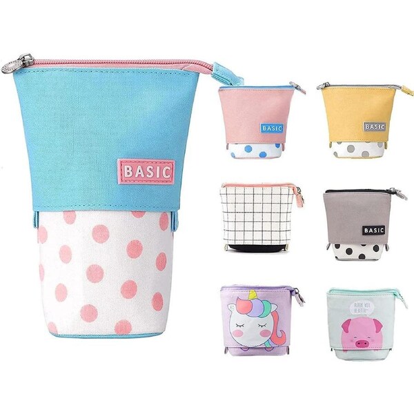 JOYBUY Stand Up Telescopic Pencil Case Cute Organizer