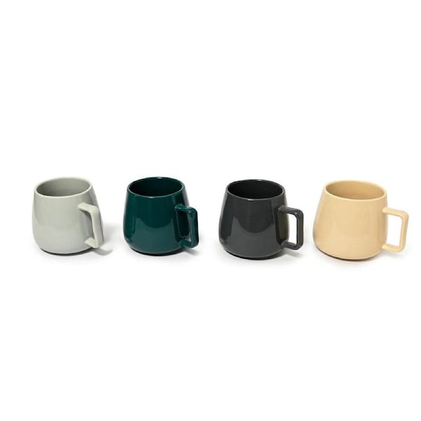 4pc Coffee Culture Ceramic Hot/Cold Beverage/Drink 400ml Mugs Gloss Finish