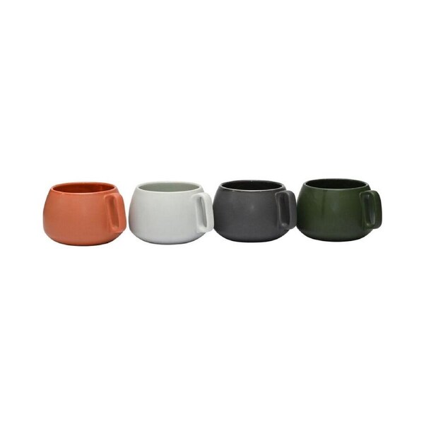 4pc Coffee Culture 450ml Ceramic Hot/Cold Beverage Coffee & Tea Mug Terrance