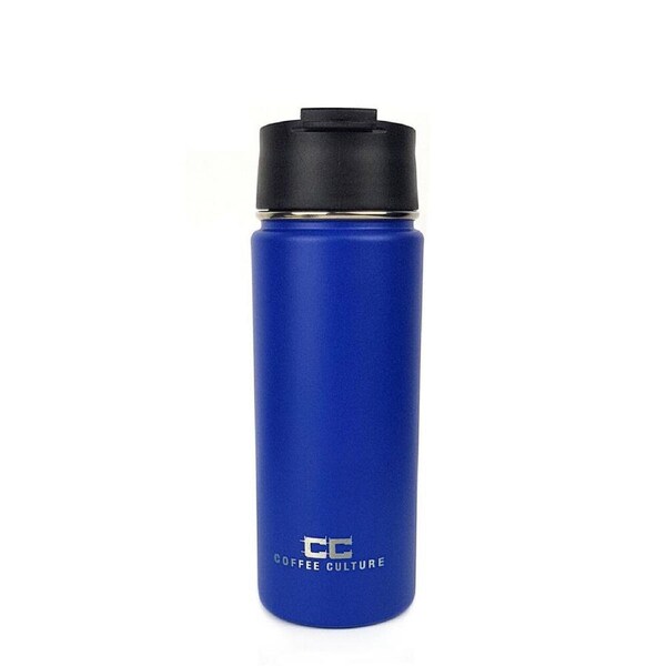 Coffee Culture 500ml Stainless Steel Insulated Travel Flask w/ Sipper Blue