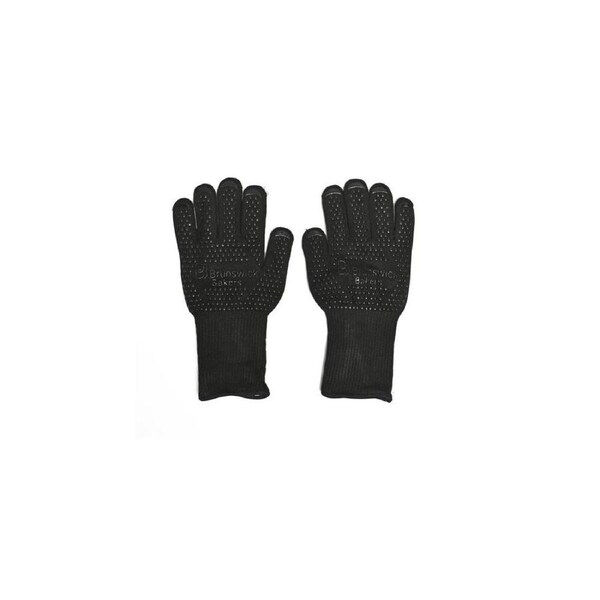 Brunswick Bakers Professional Heat Resistant Baking/BBQ Gloves LRG Black