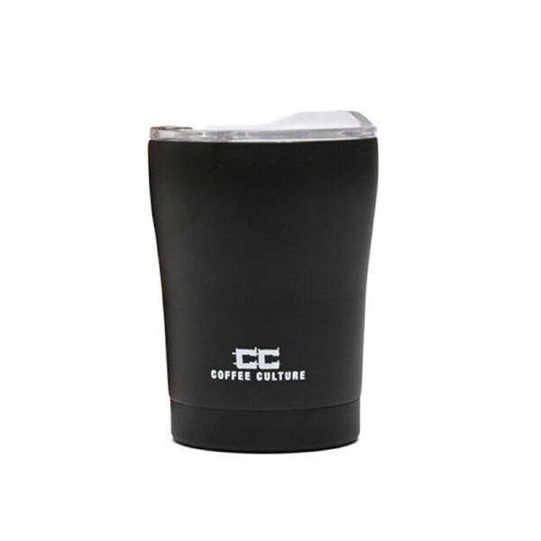 Coffee Culture Stainless Steel Double Wall 350ml Reusable Travel Cup Black