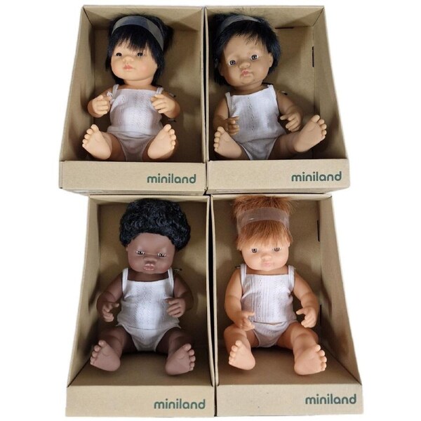 Miniland Dolls - The Boys of the World Collection 4 Doll Pack 38cm