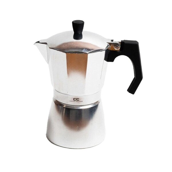Coffee Culture Aluminium 9-Cup Espresso Stovetop Coffee Maker Brew Pot Silver